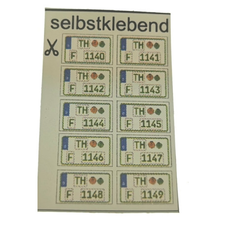 Agrar Nummernschild Aufkleber 1:32 - 10 Stück