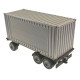 20 Fuß Container 3-Achs Anhänger 1:32