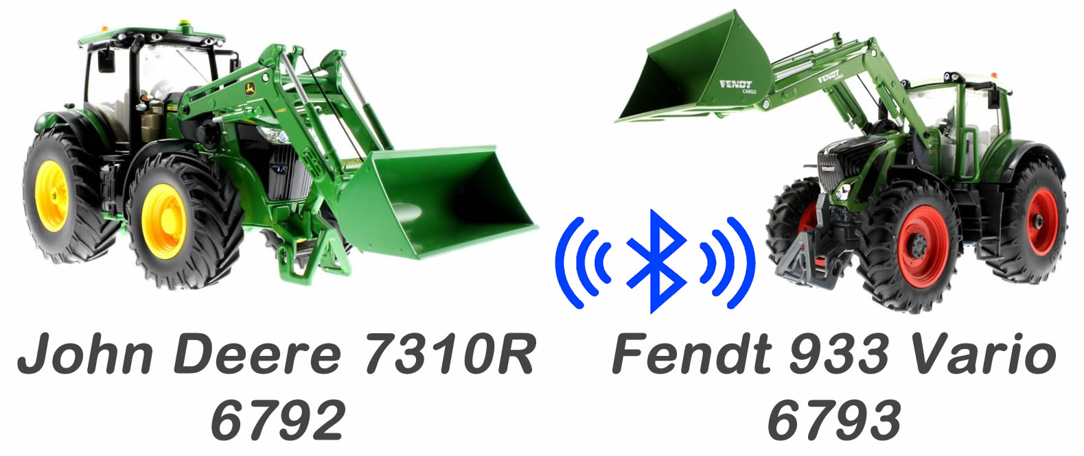 Siku 6793 - 6792 John Deere - Fendt 939 Vario mit Frontlader Bluetooth